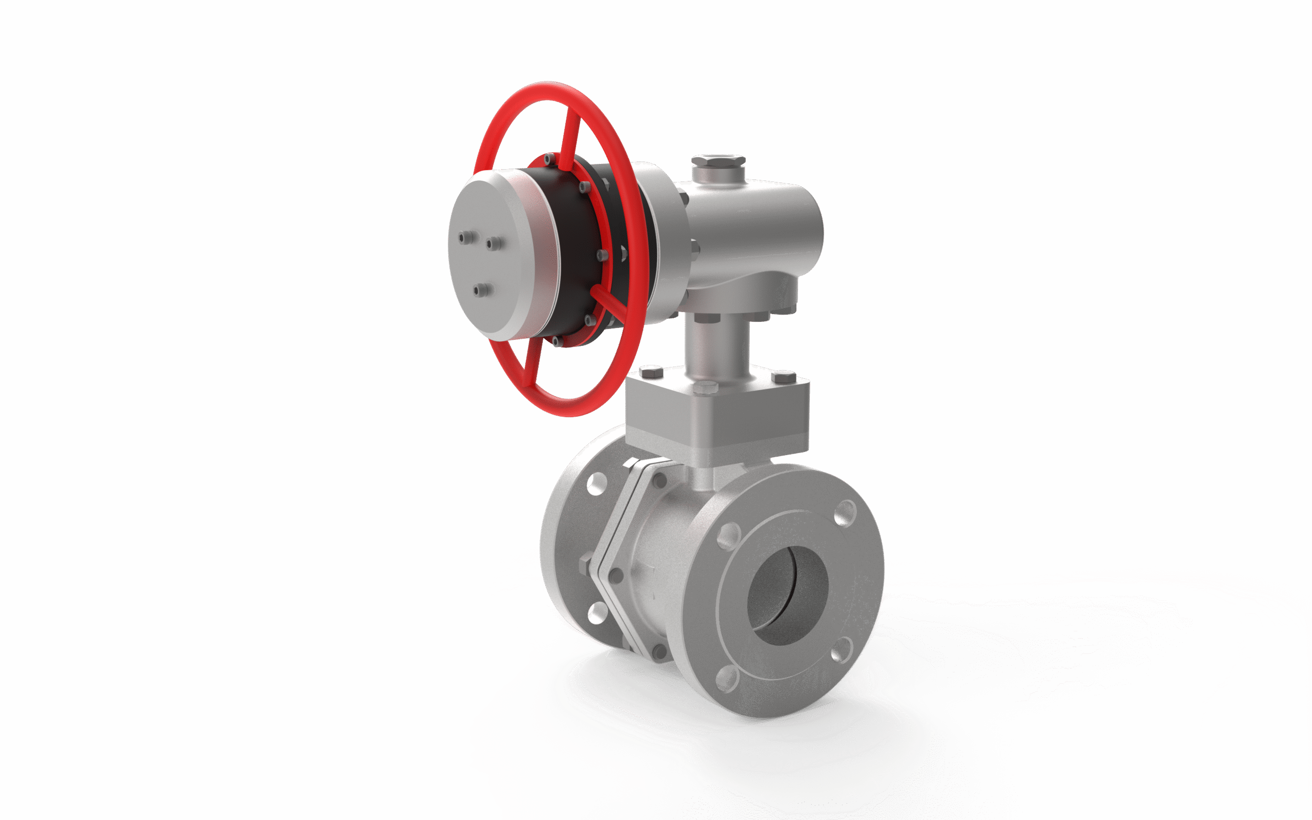 Ball valve 3D rendering with MagDrive actuator