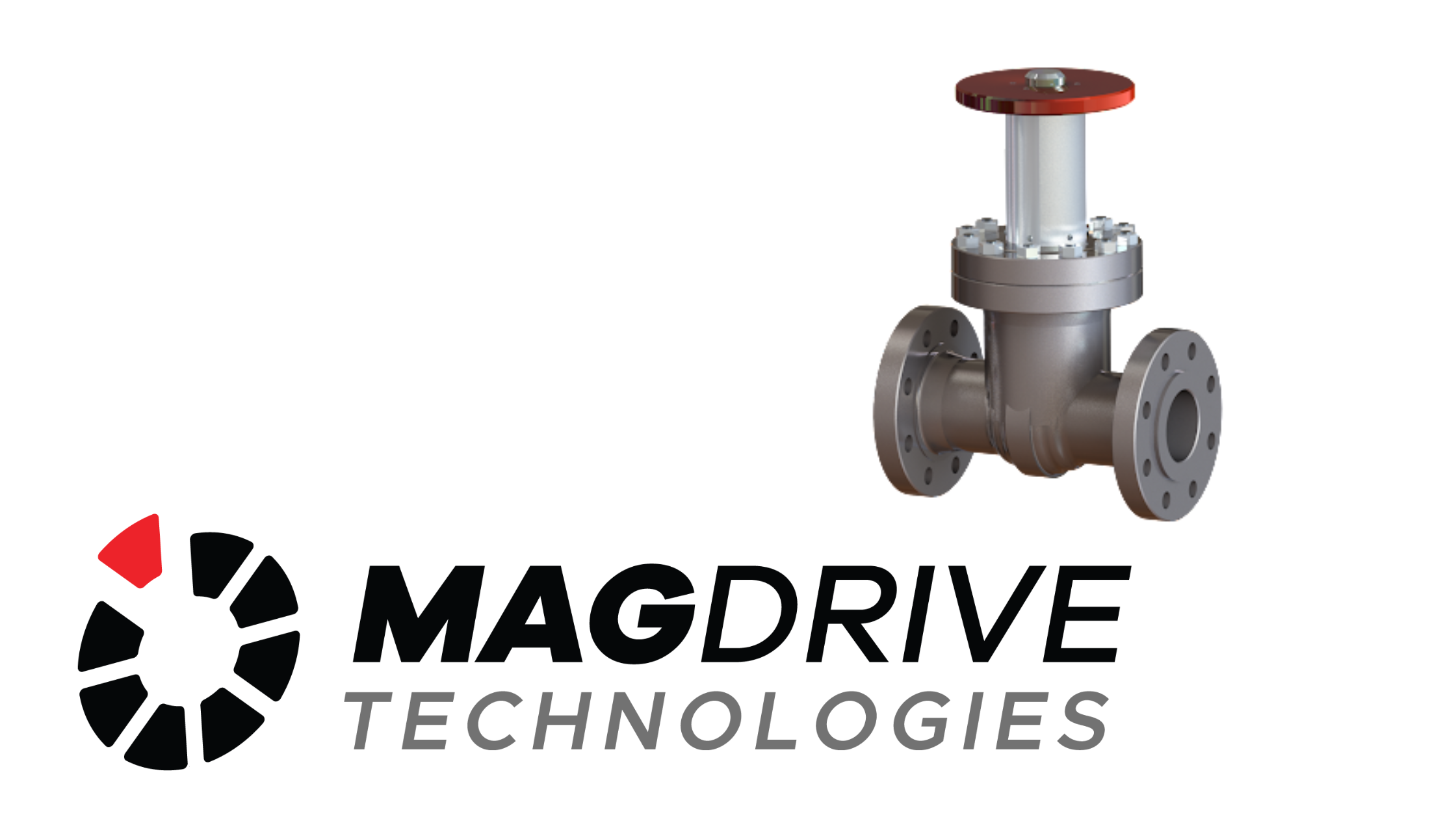 MagDrive Technologies logo with industrial valve