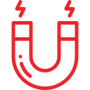 Red horseshoe magnet icon